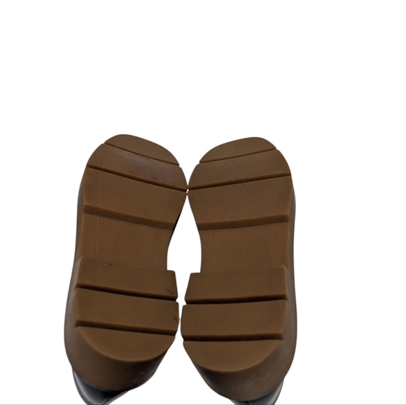 Nordstrom Burgundy Chunky Platform Leather Slip On Penny Loafers Women's Size 7 - Picture 10 of 12